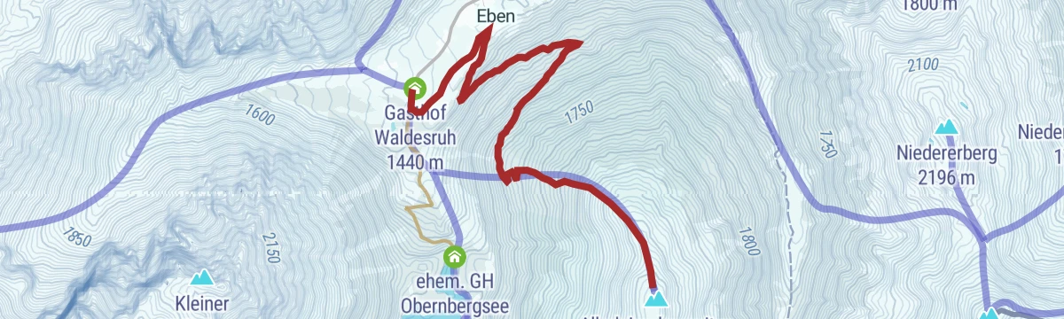 Route map: Allerleigrubenspitze (2.131m)
